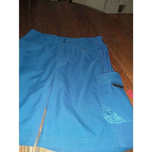 Mens 32W Columbia Blue PFG Performance Fishing Gear Shorts with Pockets - Picture 2 of 6